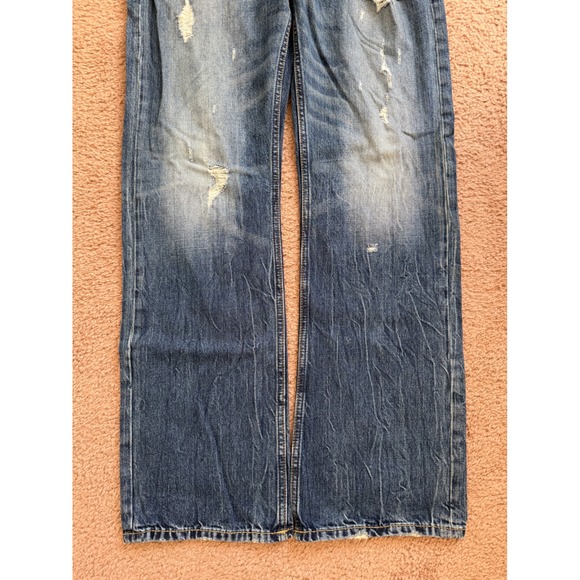 American Eagle Outfitters Denim Men's 35x32.5 Distressed Relaxed Fit Jeans - Picture 2 of 8
